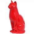 Statue en résine CHAT rouge - 40 cm