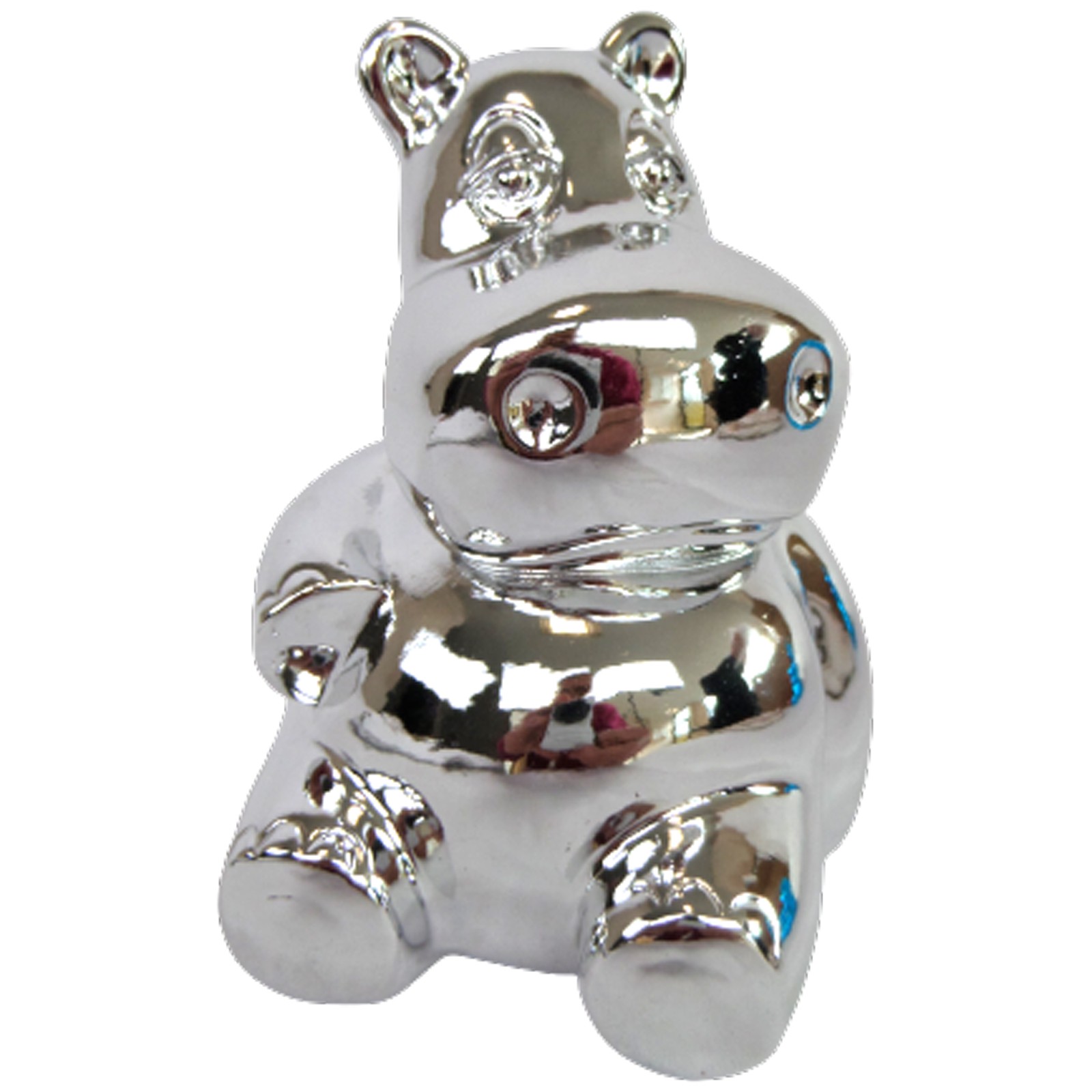 Animaux en Résine Contemporains | Hippopotame assis L couleur Rolex
