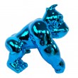 Statue en résine Donkey Kong gorille singe bleu chromé 17 cm