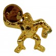 Statue en résine Donkey Kong gorille singe tonneau épaule doré chromé 19 cm