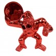 Statue en résine Donkey Kong gorille singe tonneau épaule rouge chromé 19 cm