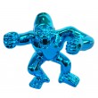 Statue gorille résine singe bleu chromé 18 cm