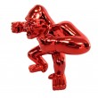 Statue gorille résine Donkey Kong singe rouge chromé 18 cm