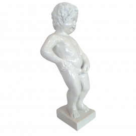 Statue en résine blanche le célèbre Manneken-Pis 60 cm