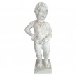 Statue Manneken-Pis en résine blanc et doré splash le célèbre Belge 60 cm