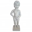 Statue en résine blanc et argent le célèbre Manneken-Pis 45 cm