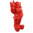 Statue 80 cm nain doigt d'honneur nain de jardin fuck en résine rouge XXL