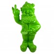 Statue en résine nain doigt d'honneur nain de jardin verte XXL 80 cm