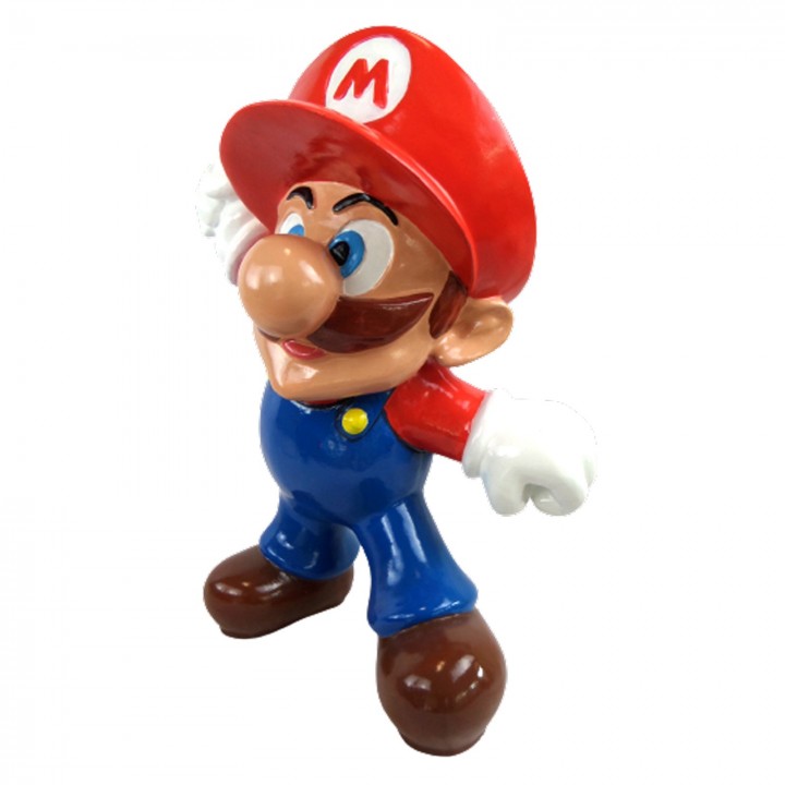 Figurine Super Mario Bros Assis sur son muret - Mario