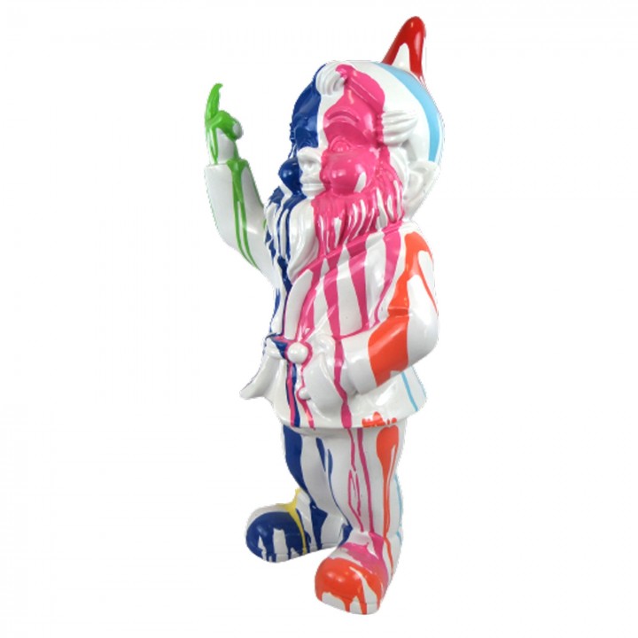 Statue sculpture décorative design FEMME EXOTIQUE DEBOUT en résine H66 cm  (Multicolore)