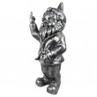 Statue en résine nain doigt d'honneur nain de jardin acier XXL 66 cm