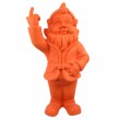Statue en résine nain doigt d'honneur nain de jardin orange mat XXL 66 cm