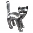 Statue 67 cm chat en résine que droite design acier -