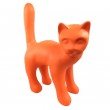 Statue 67 cm chat en résine que droite design orange mat