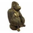 Statue en résine dorée antique gorille - 24 cm