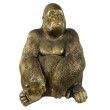 Statue en résine dorée antique gorille - 80 cm