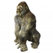 Statue en résine dorée antique gorille XXL - 110 cm