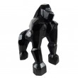 Statue en résine singe gorille noir en origami - 60 cm
