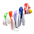 Statue gorille résine gorille multicolore fond blanc - 50 cm