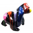Statue gorille résine singe multicolore noir - 50 cm