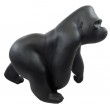 Statue en résine singe gorille noir mat - 50 cm