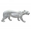 Statue panthère en résine blanche 80 cm