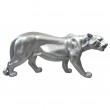 Statue panthère en résine couleur argent 80 cm
