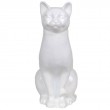 Statue chat en résine blanc 40 cm