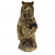 Statue en résine ours debout dorée antique 125 cm