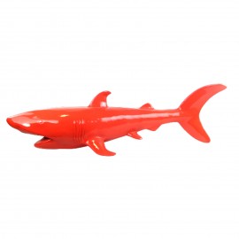 Statue en résine requin squale rouge 130 cm