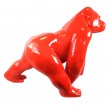 Statue en résine singe gorille rouge - 120 cm