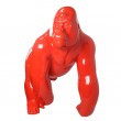 Statue en résine singe gorille rouge - 120 cm