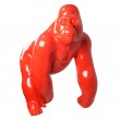 Statue en résine singe gorille rouge - 120 cm