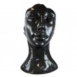 Statue visage DE FEMME XXL en résine noire - 120 cm