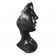 Statue visage DE FEMME XXL en résine noire - 120 cm