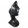 Statue visage DE FEMME XXL en résine noire - 120 cm