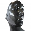 Statue visage DE FEMME XXL en résine noire - 120 cm