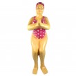 Statue baigneuse plongeuse nageuse en résine maillot fuchsia 110 cm