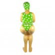 Statue baigneuse plongeuse nageuse en résine maillot vert 110 cm