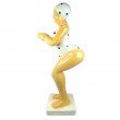 Statue baigneuse plongeuse nageuse en résine maillot blanc 110 cm