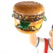 Stop-trottoir enseigne Hamburger BiG BOY en résine - 110 cm