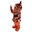 Statue en résine NAIN de jardin doigt d'honneur cognac chromé - 35 cm