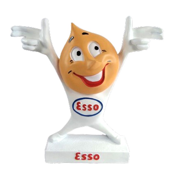 Grande Statue Publicitaire Esso – Femme Résine 80 Cm – Neuve Sous Emballage