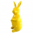 Statue en résine Lapin assis jaune - 53 cm