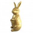 Statue en résine Lapin assis doré- 53 cm