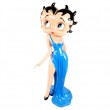 Statue en résine Betty Boop en robe de soirée bleu ciel 95 cm