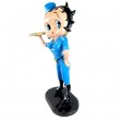 Statue en résine Betty Boop groom en habits bleu ciel 95 cm