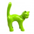 Statue chat en résine vert pomme 35 cm