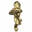 Statue en résine gorille singe méchant debout 80 cm origami doré antique