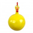 Statue poule coq en résine jaune 50 cm